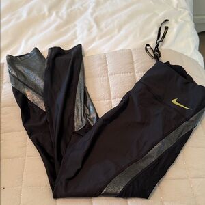 Nike Women's Black and Silver Joggers